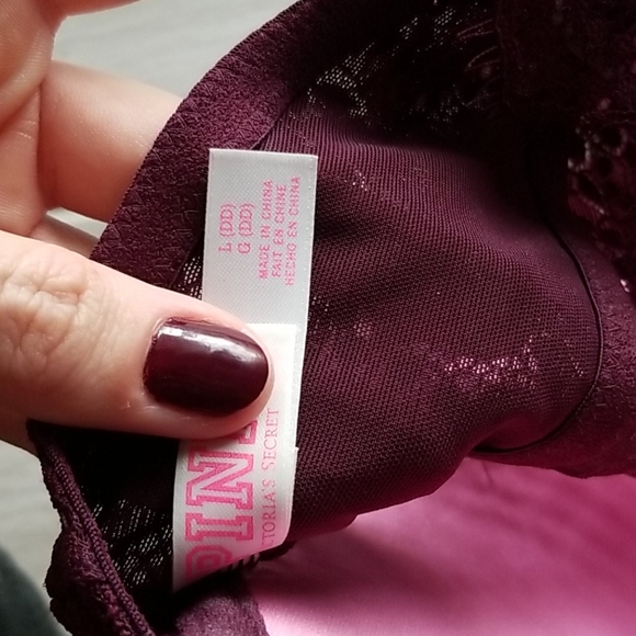 Burgundy lace bralette DD - Picture 4 of 4